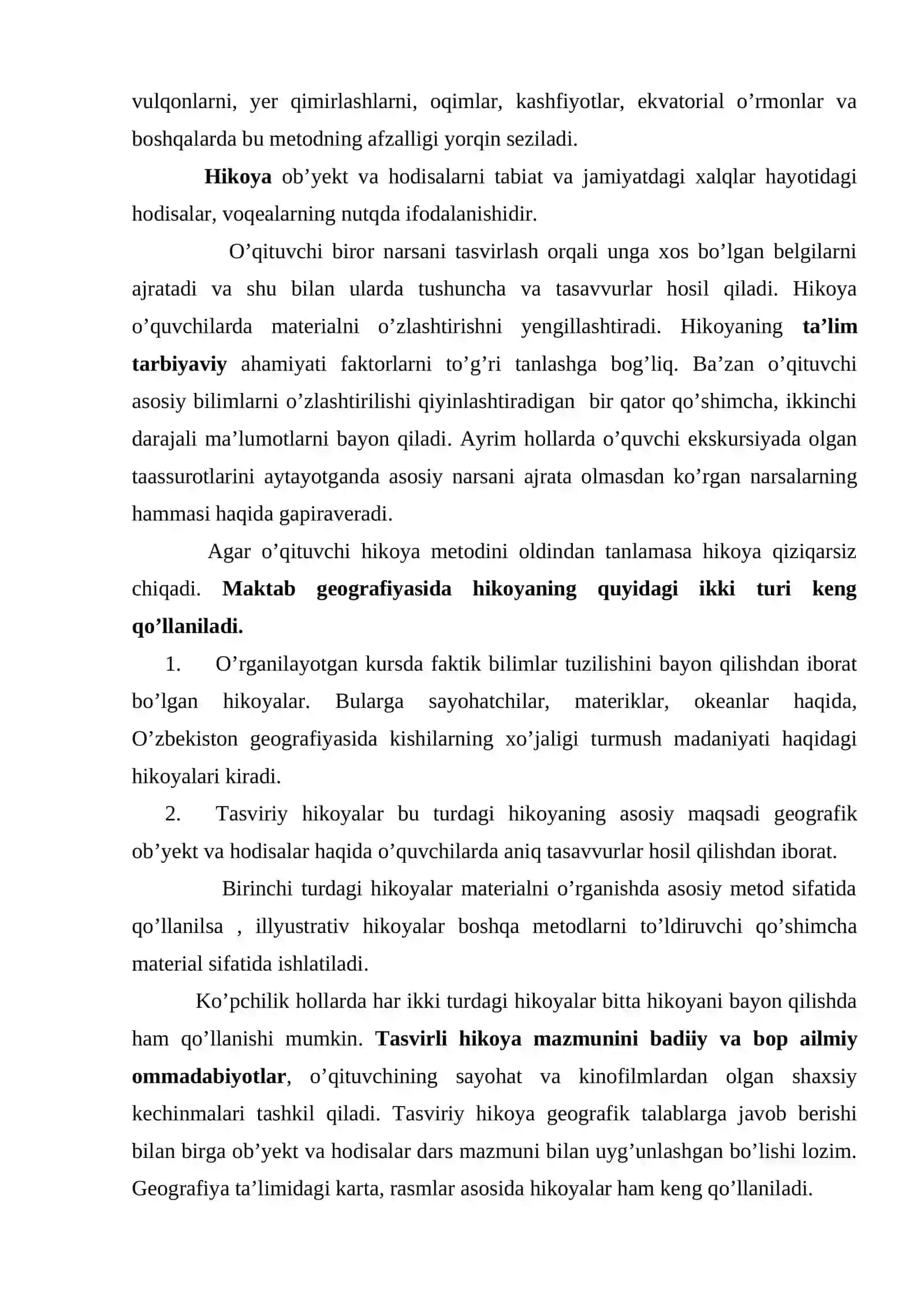 Og`zaki bayon qilish metodlari 4