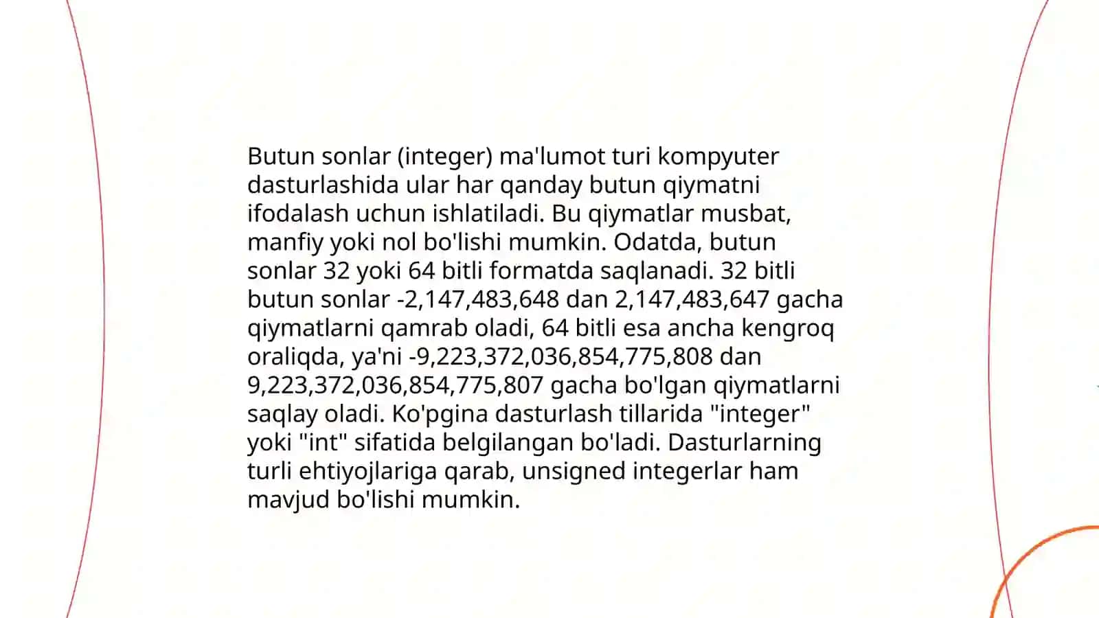 Ma'lumotlar turlari asoslari 4