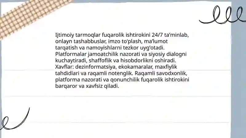 Media maydon va internet imkoniyatlari 4
