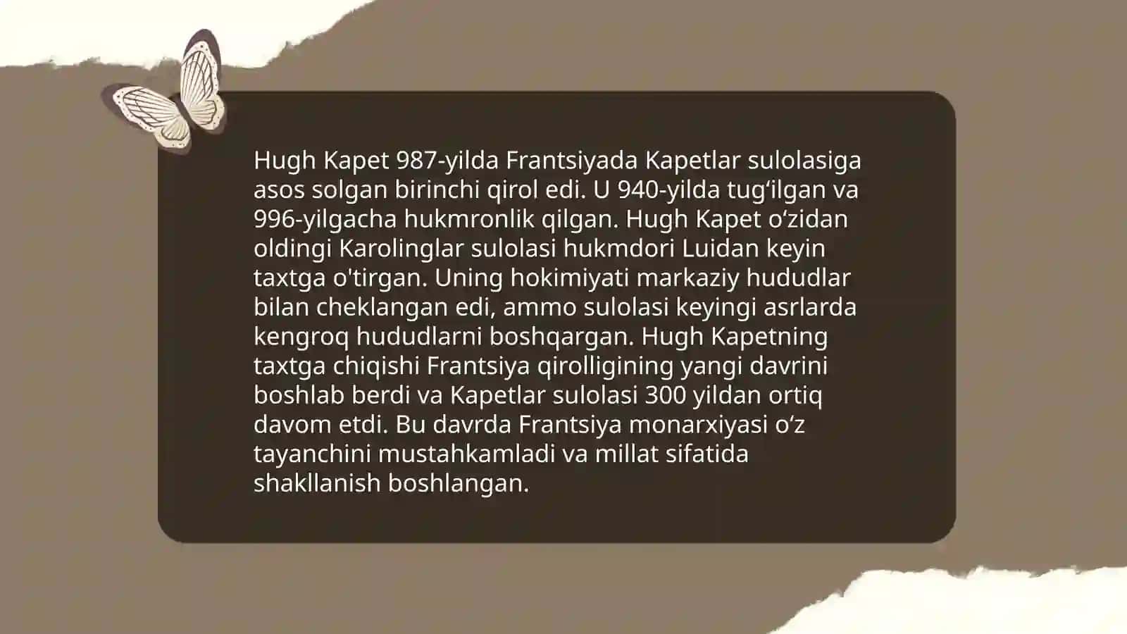 Kapetinglar sulolasi qirollaring shajarasini tuzib chiqing 4