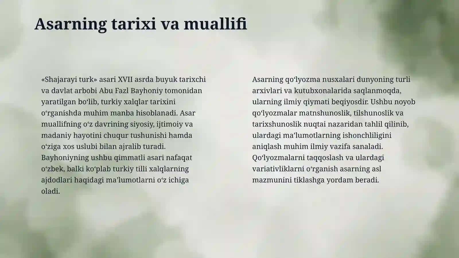 Shajarayi turk asaridagi etnonimlar bilan ishlash 4