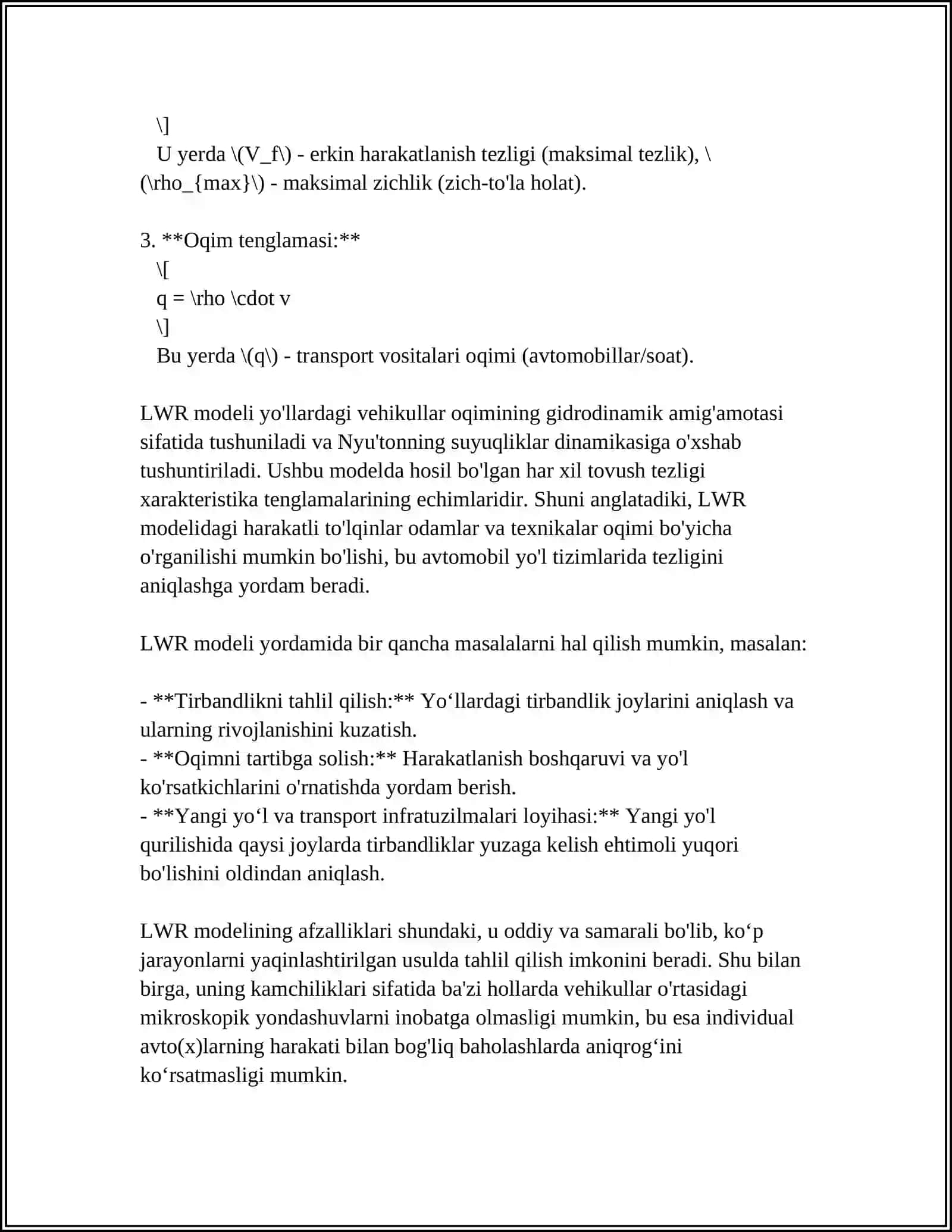 TRANSPORT OQIMLARINI MODELLASHTIRISH USULLARI 4