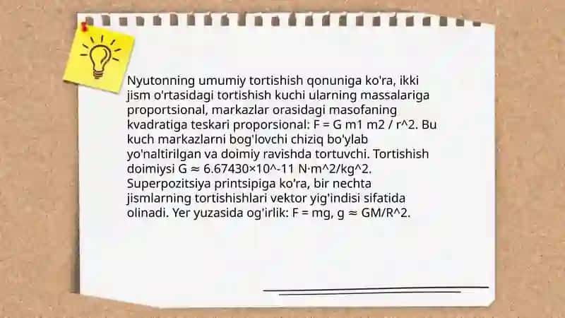 Gravitatsion kuch va uning tabiati 4