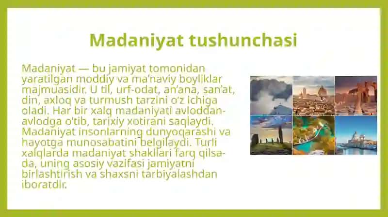 Dunyo xalqlari madaniyatidagi umumiylik va farqlar 4