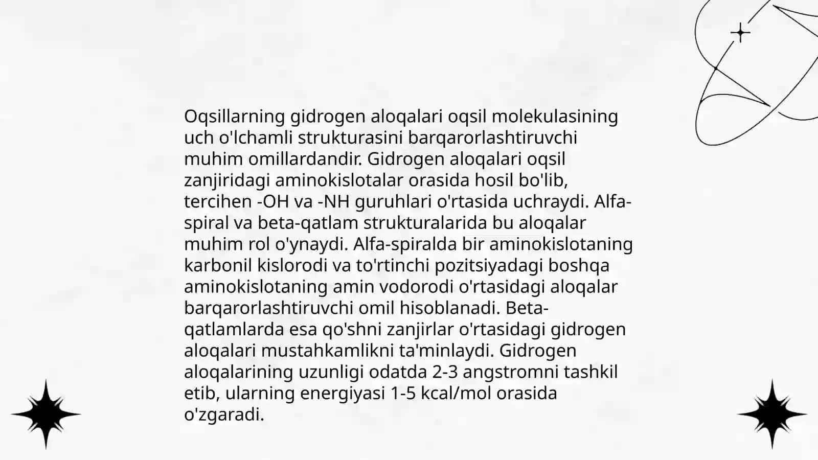Oqsillarning fizik-kimyoviy xossalari va ulardan maqsadli foydalanish 4