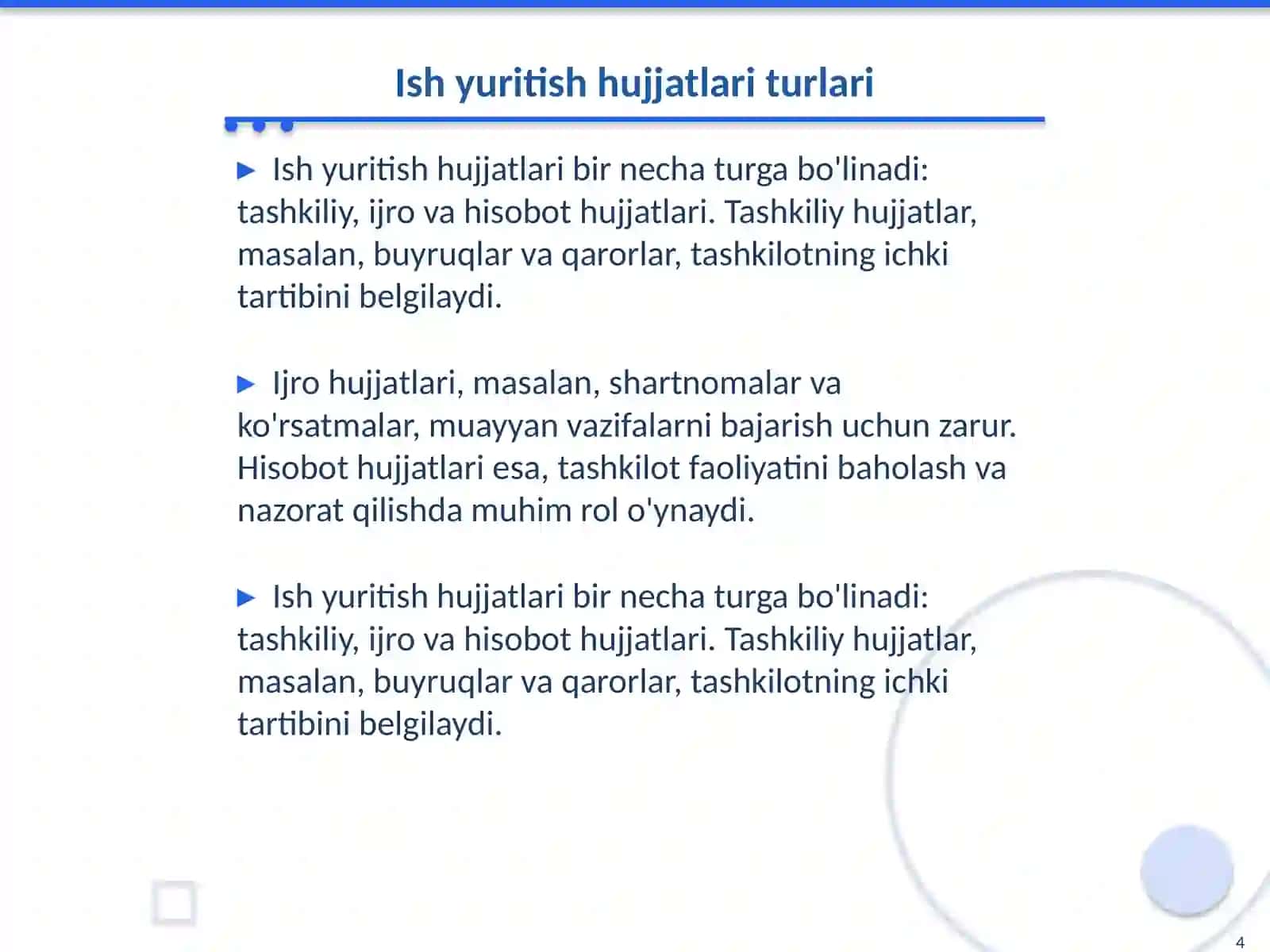 Sohada ish yuritish hujjatari 4
