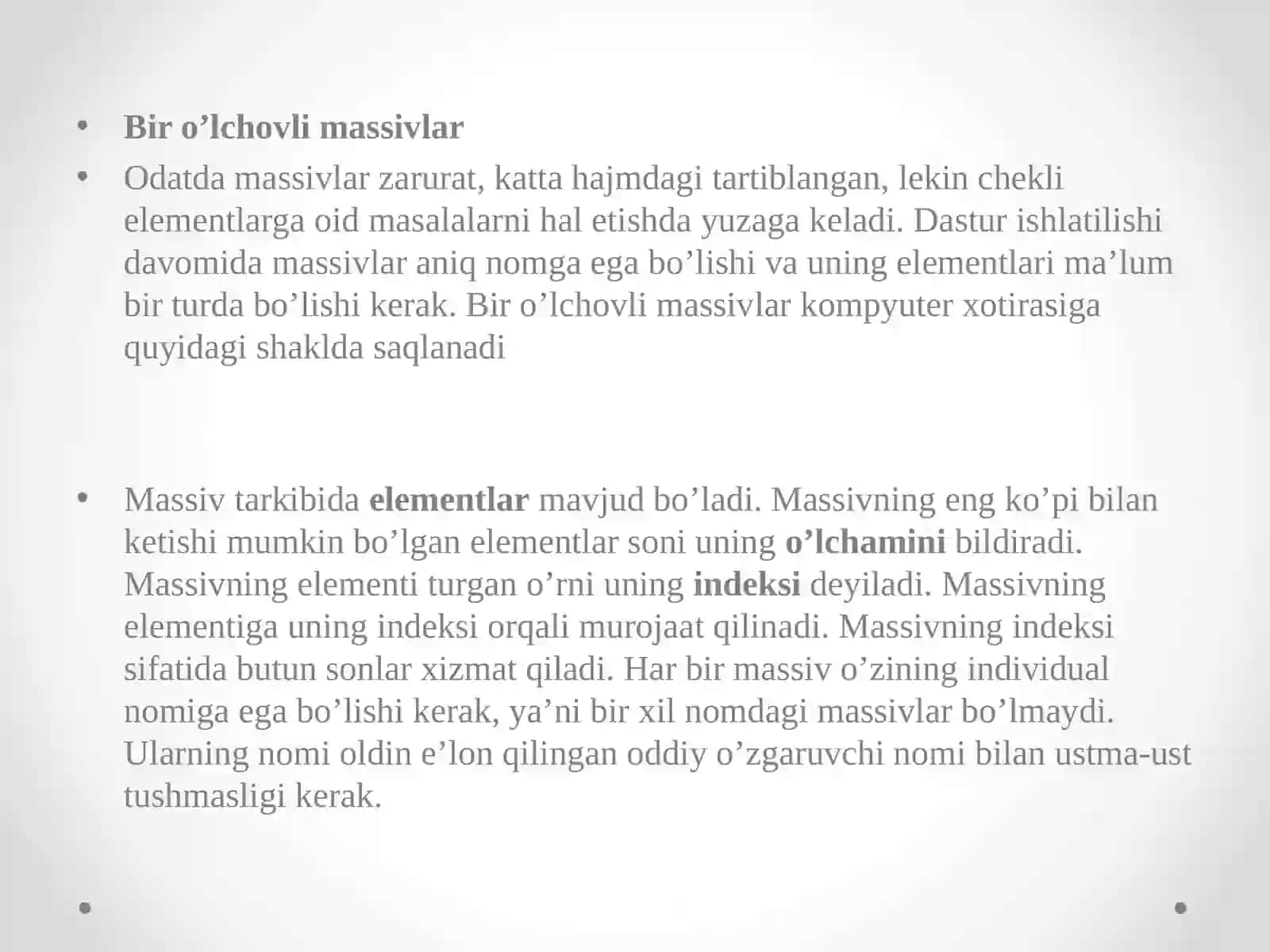 Dinamik massivlar 4