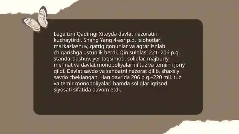 Qadimgi Xitoydagi iqtisodiy gʻoyalar 4