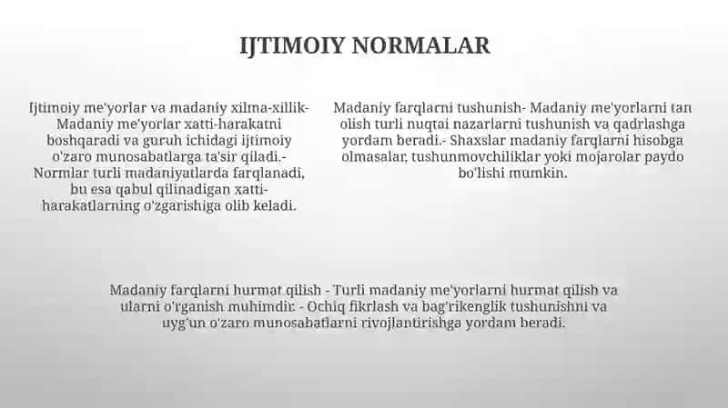 Dunyo Xalqlari Madaniyatidagi Umumiylik Farqi 4