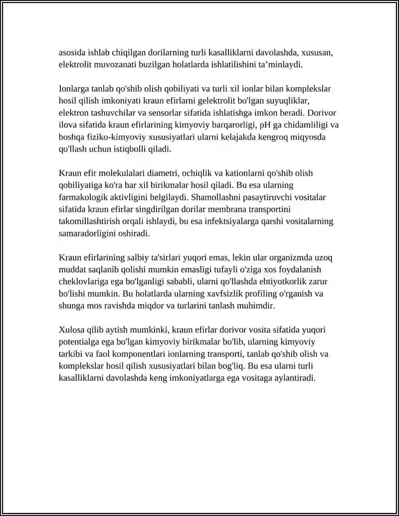 Kraun Efirlar Dori Vosita Sifatida 4