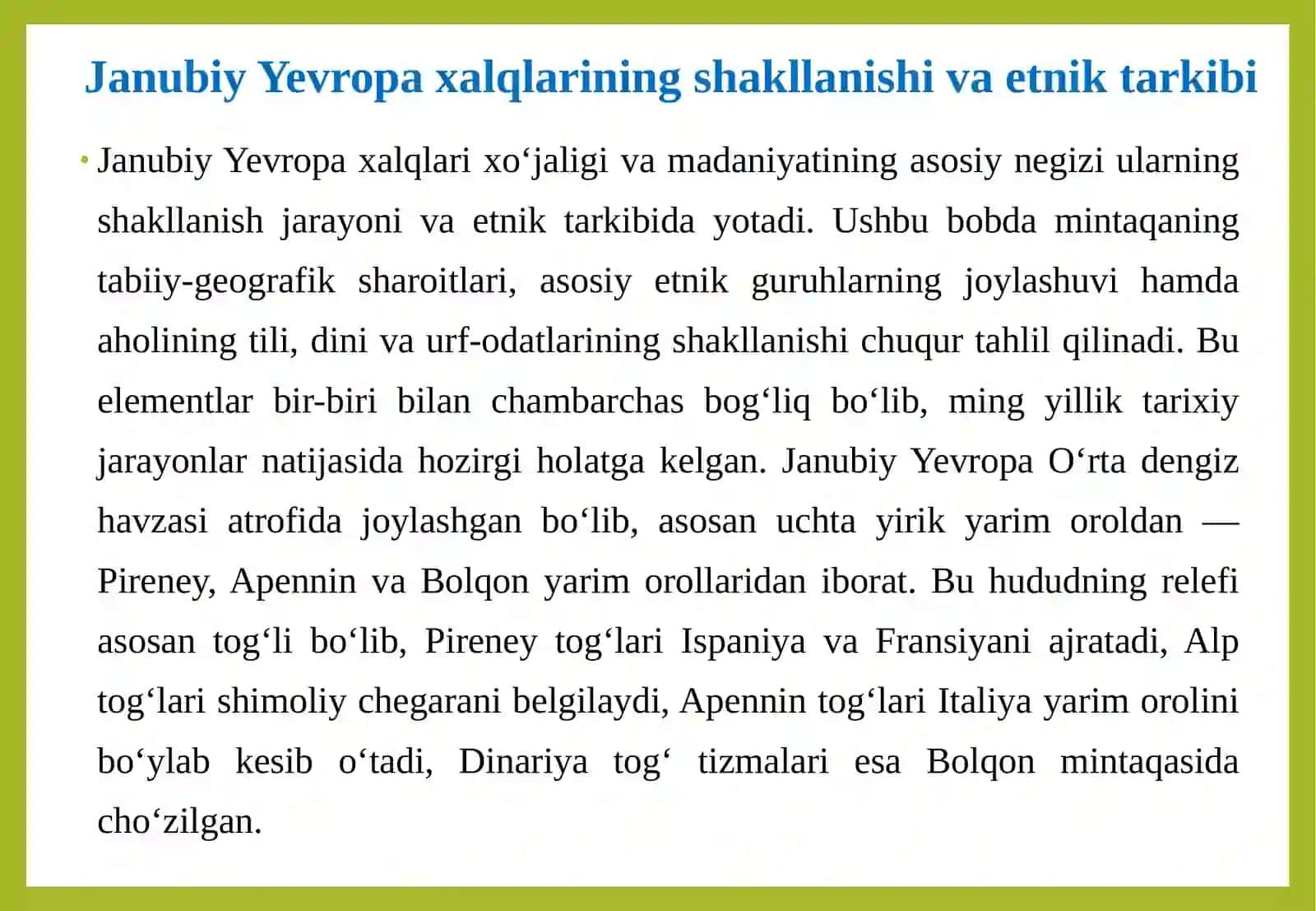 Janubiy Yevropa xalqlari ixo'jaligi va madaniyati 4