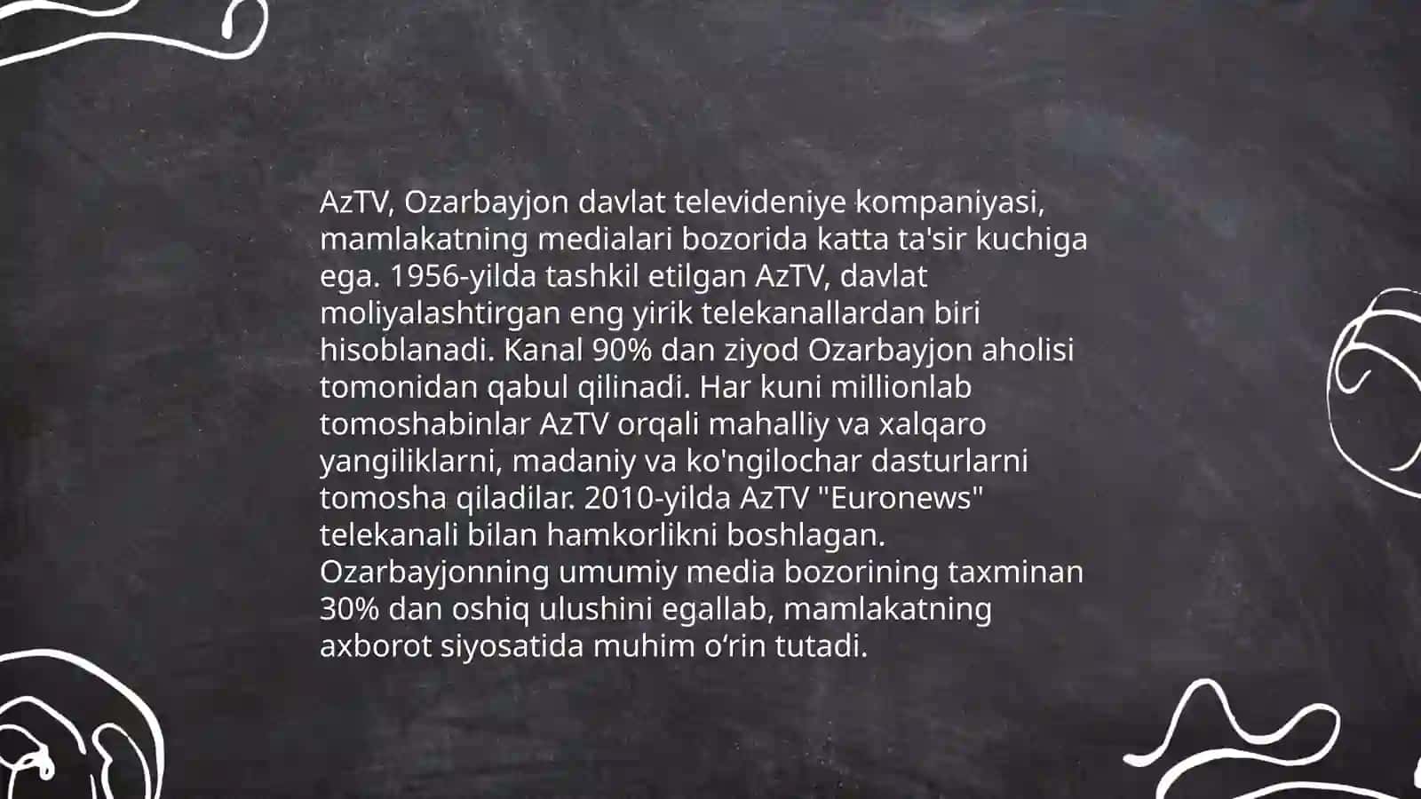 Ozarbayjon respublikasida AzTV faoliyati 4