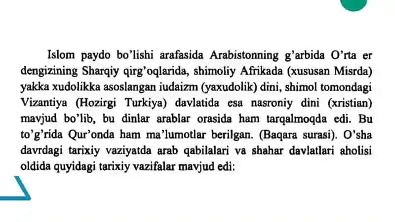 Islom dinining vujudga kelishi 4