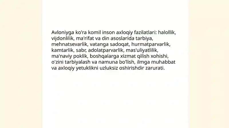 Abdulla Avloniyning komil inson haqidagi qarashlari 4