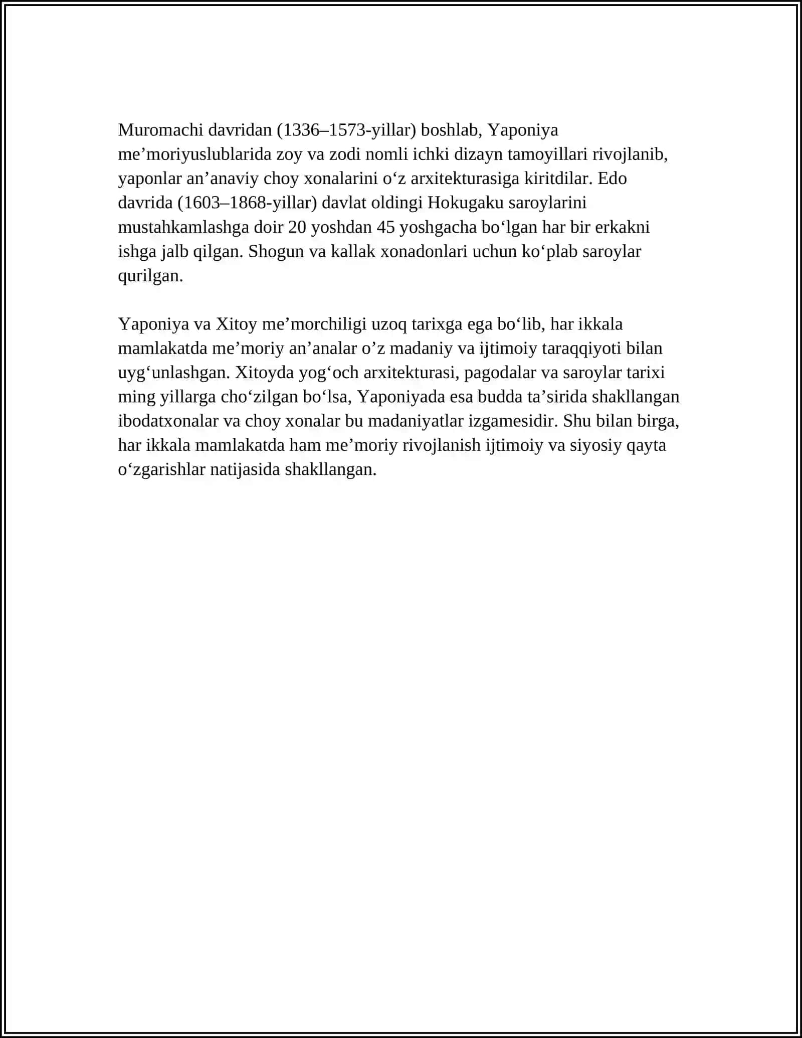 Xitoy va Yaponiya Interyer Tarixi 4