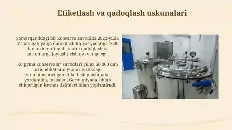 Konserva korxonalaridagi asosiy qurilmalar 4