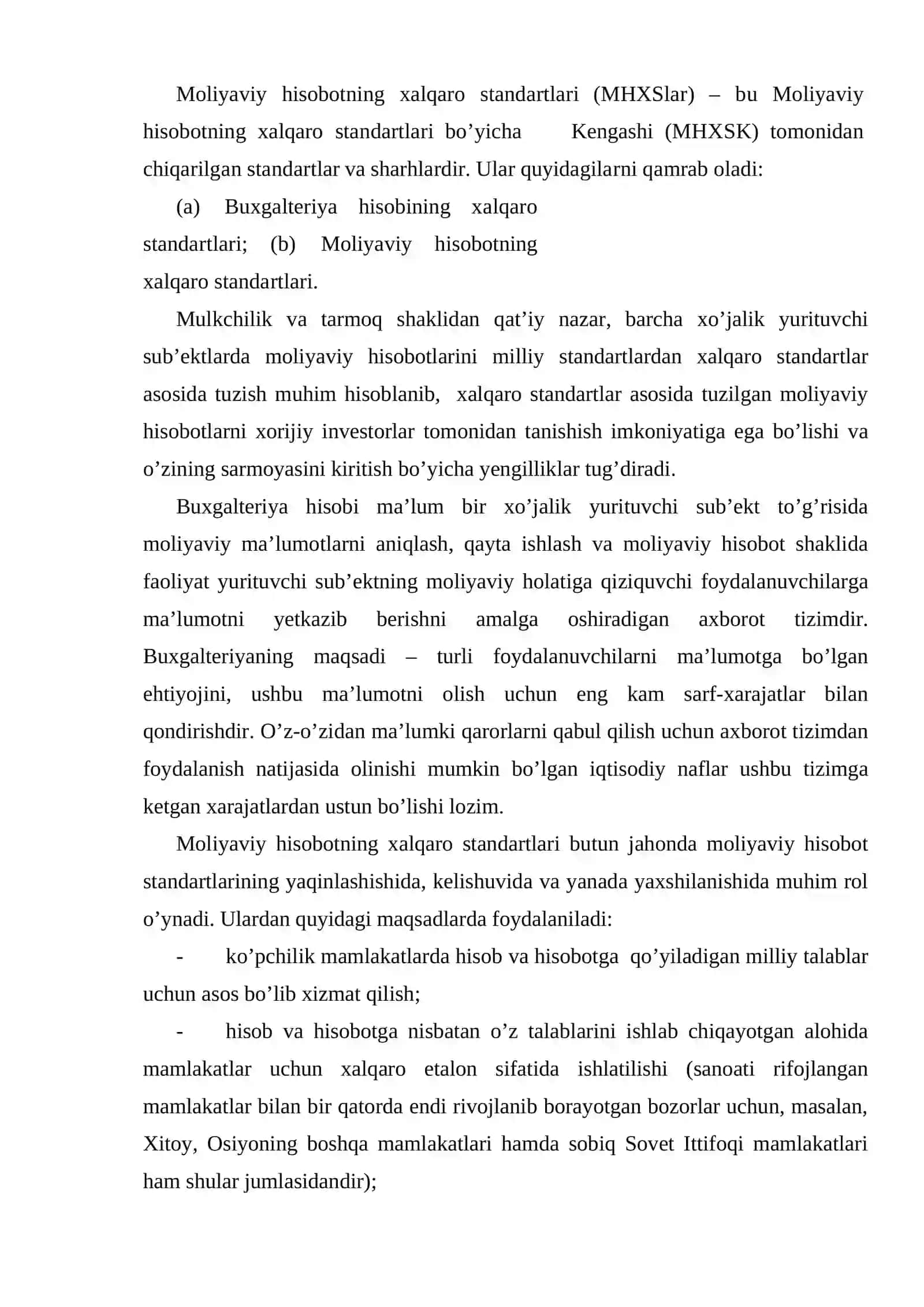 O’zbekistonda moliyaviy hisobotning xalqaro standartlari bo’yicha asoisiy vositalar hisobini yuritishning dolzarb masalalari 4