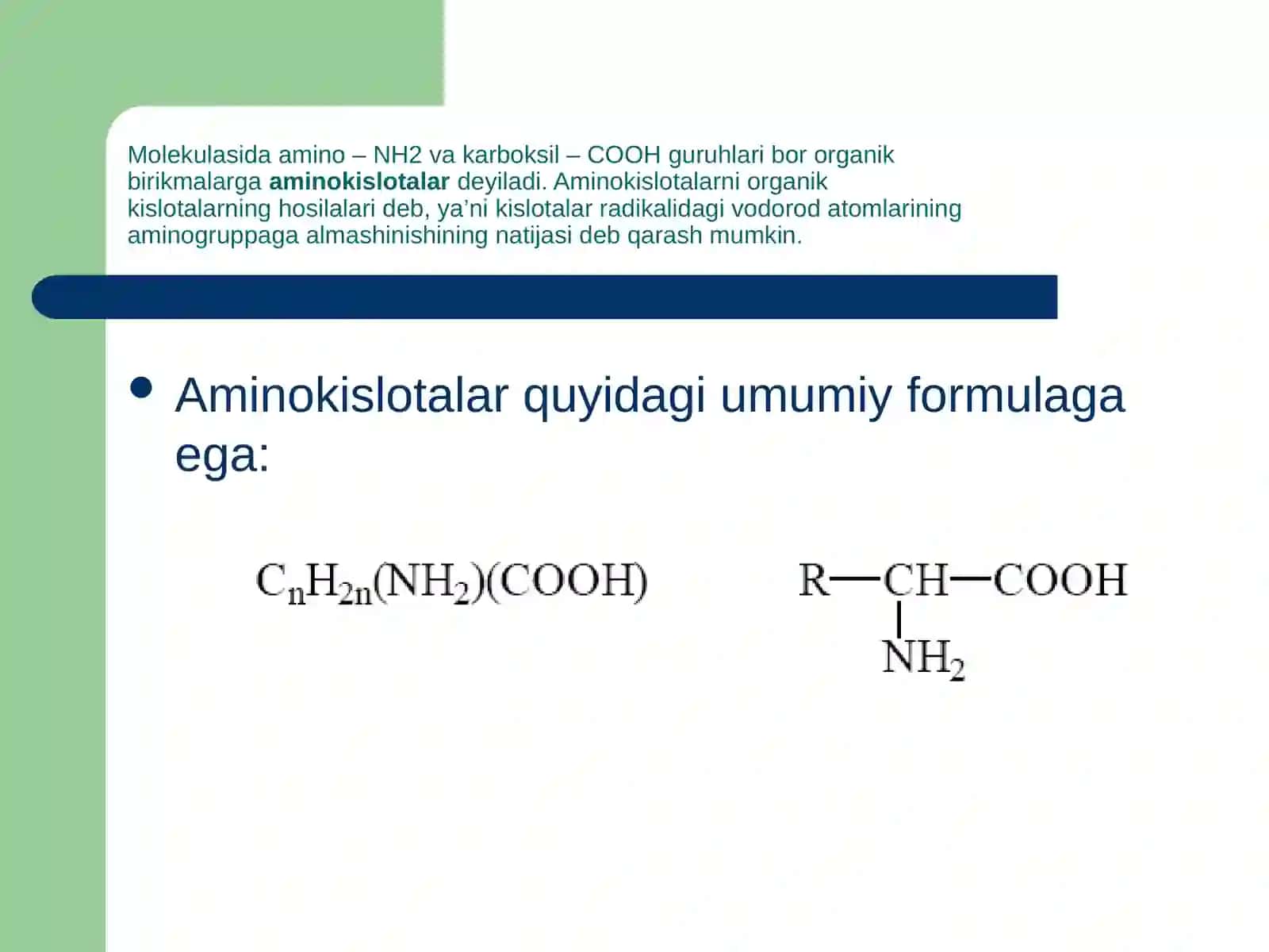 Aminokislotalar va oqsillar 4