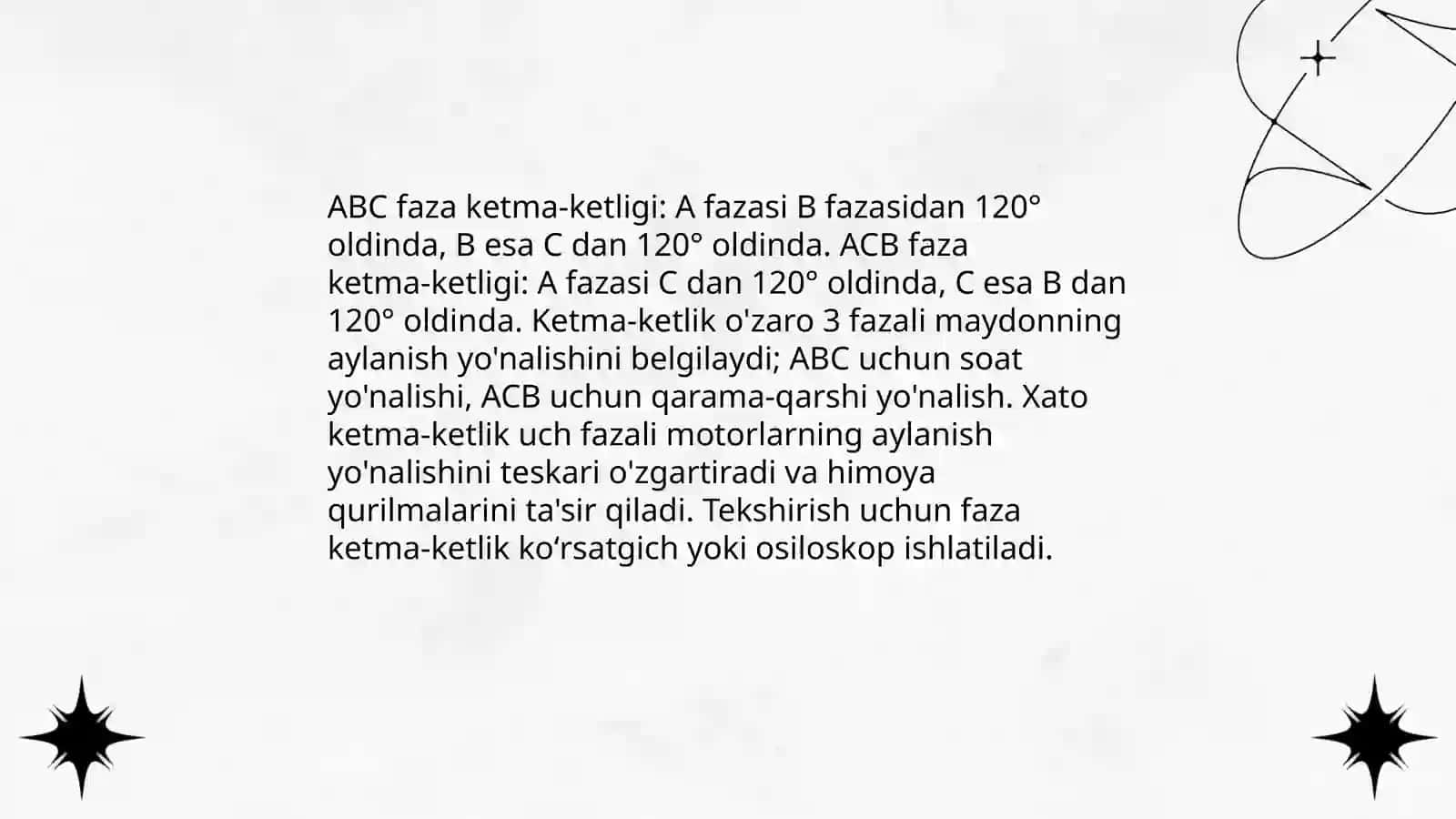 Uch fazali tok haqida tushuncha 4