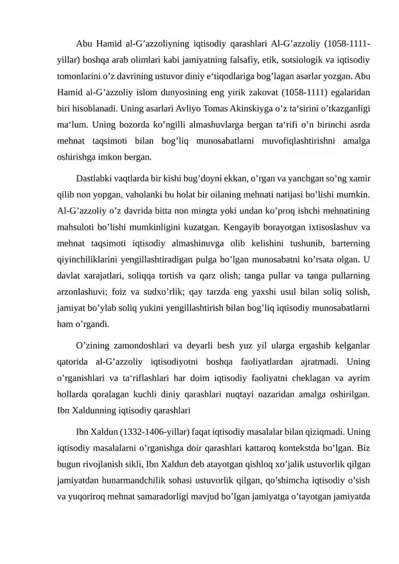 Arab mamlakatlaridagi dastlabki iqtisodiy g'oyalar 4