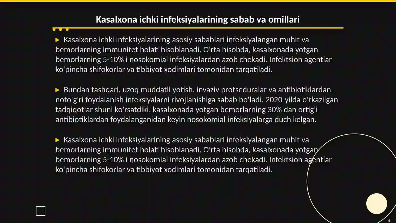 kasalxona ichki infeksiyasi haqida 4