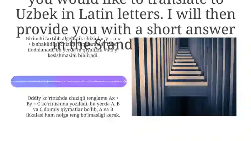 Birinchi tartibli algebraik chiziqlar 4