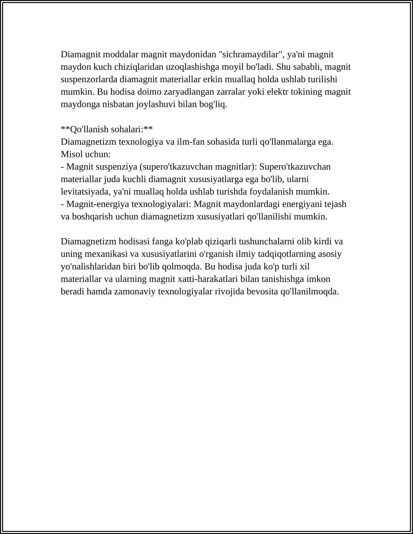 Diamagnetizm hodisasi 4