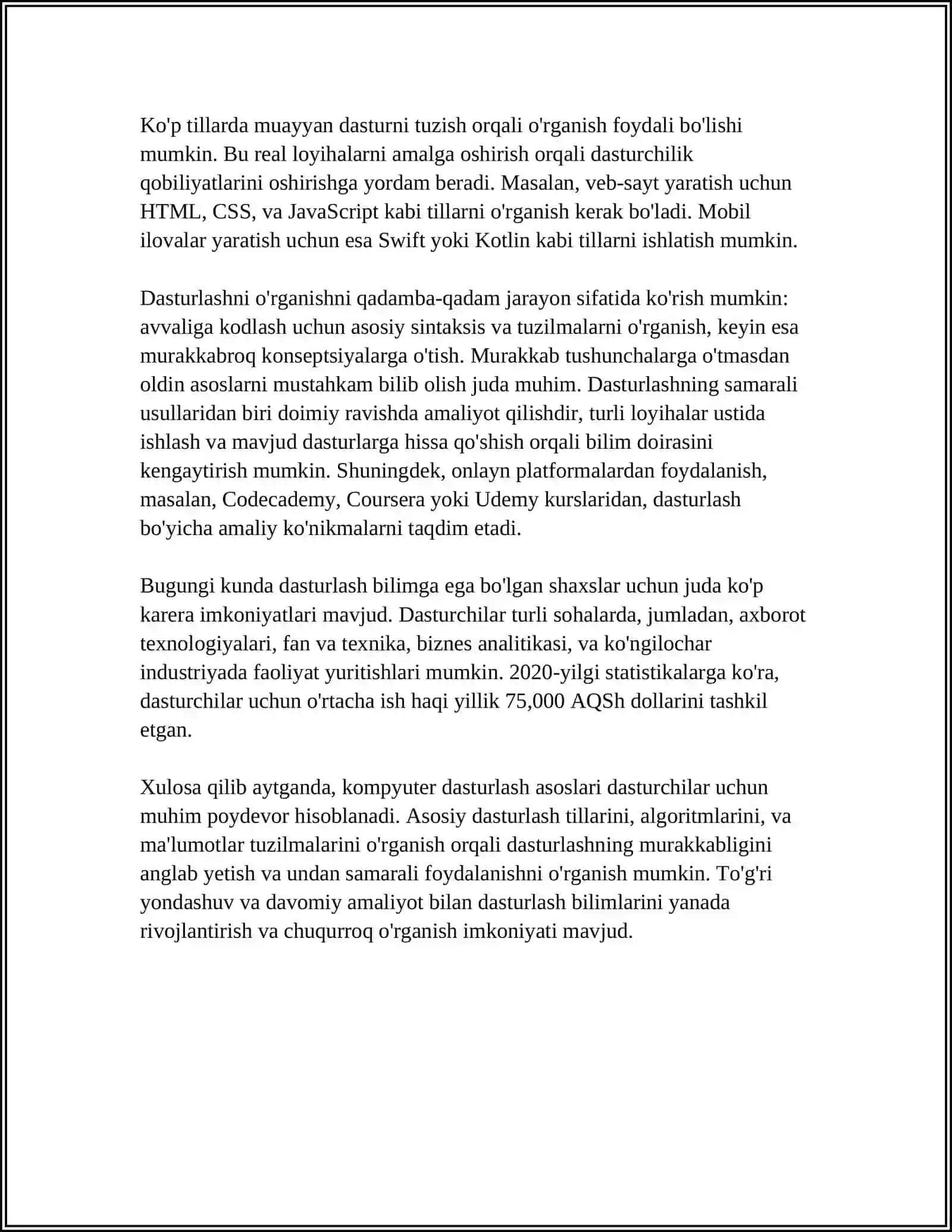 TEXNOLOGIYA BILAN BOGʼLIQ KOʼNIKMALAR 4
