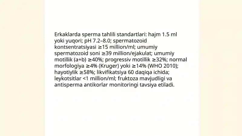 Bepushtlik laborator diagnostikasi 4