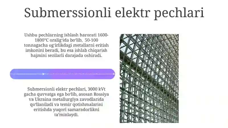 Elektrometallurgiyada elektr pechlar 4