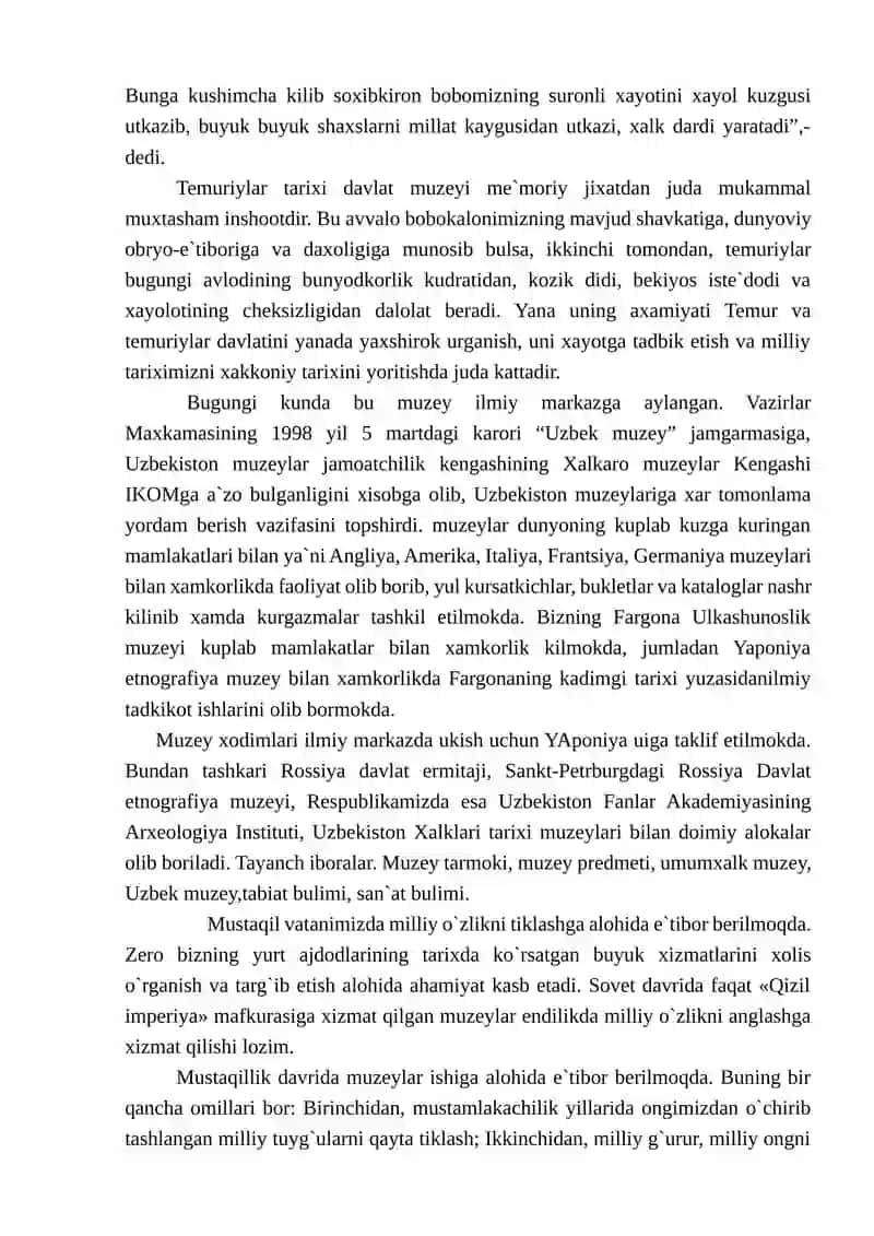 O‘zbekistonda muzeylar va muzey ishi 4