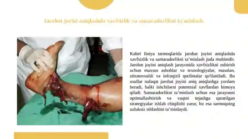 Kabel liniya tarmoqlarida jarohat joyini aniqlash usulari 4