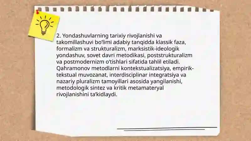 Adabiy tanqid:yangilash jarayonlari 4