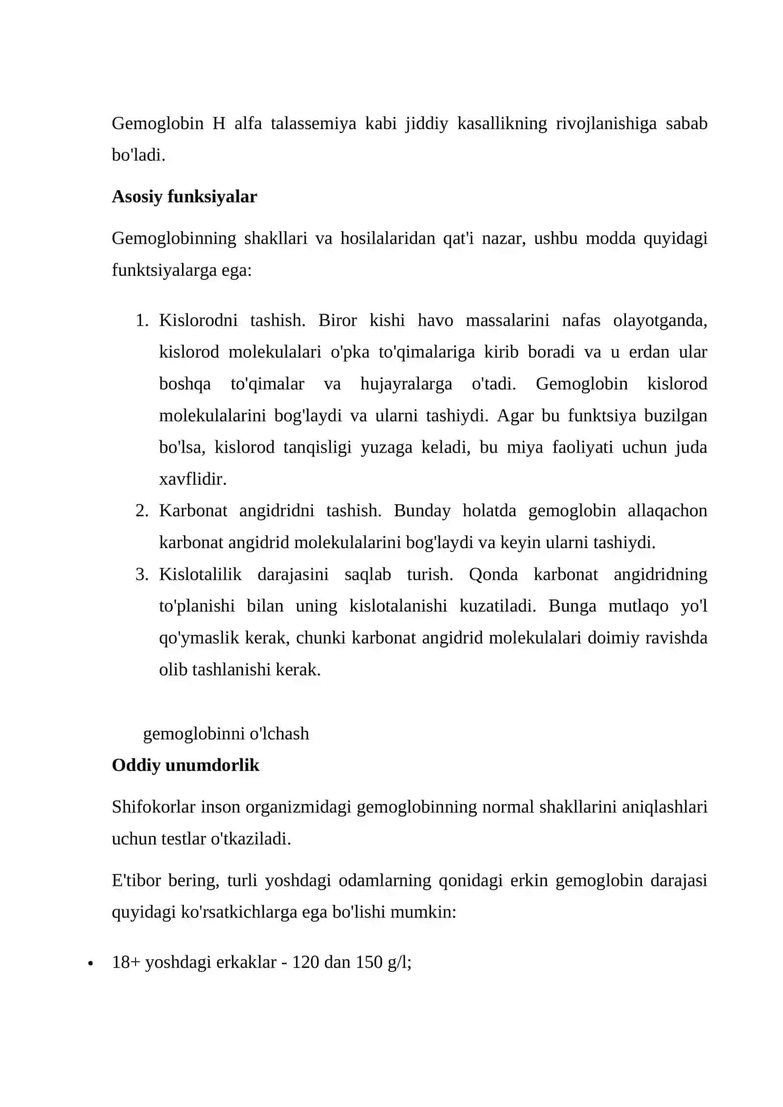 GEMOGLABIN HAQIDA MA’LUMOT 4
