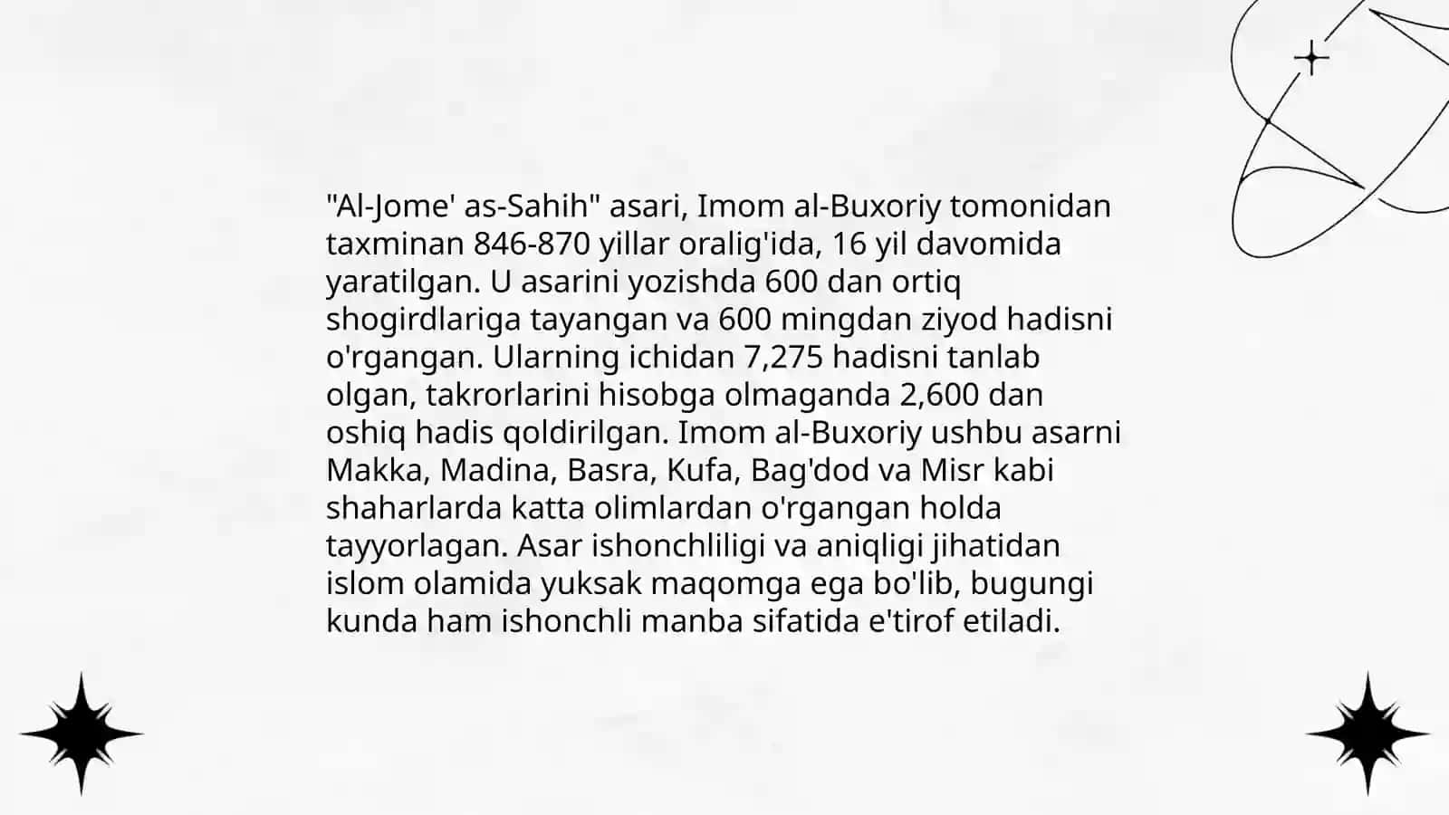 Imom Buxoriy va Imom Termiziyning hadis ilmiga qoʻshgan hissalari 4