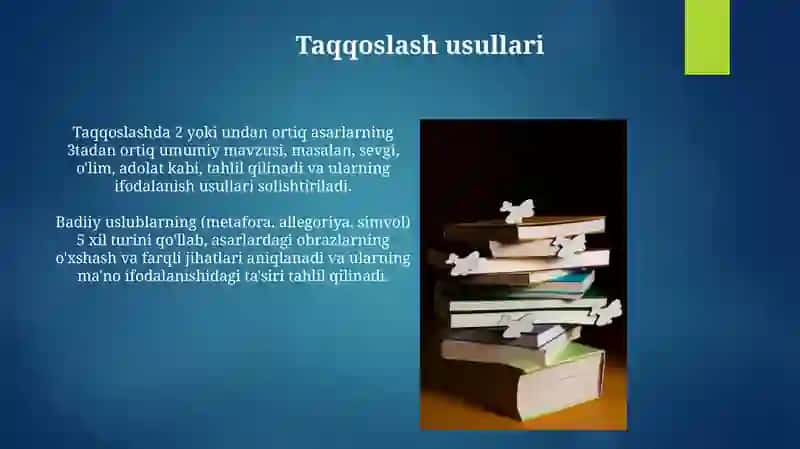Adabiy mavzular va ularning qiyosiy talqini 4