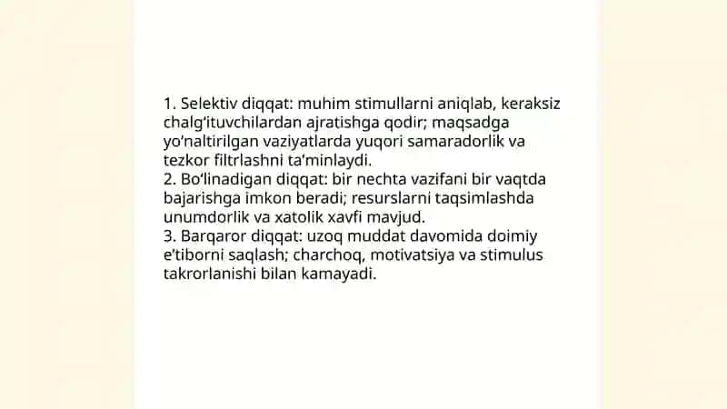 Diqqat va sezgi 4