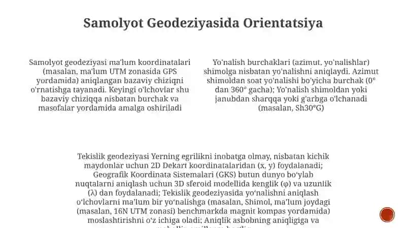 Geodeziyada Orientatsiya va Orientatsiya Burchaklari 4