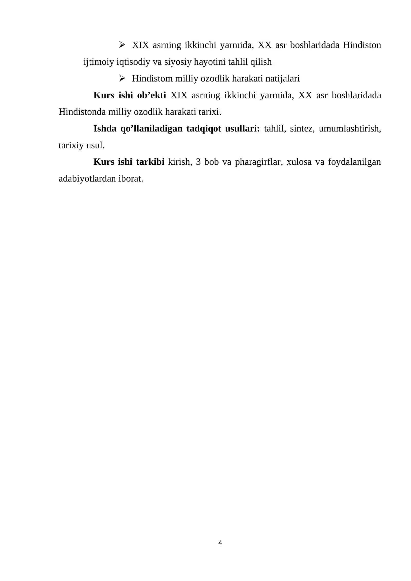 XIX ASRNING IKKINCHI YARMIDA, XX ASR BOSHLARIDADA HINDISTONDA MILLIY OZODLIK HARAKATI 4