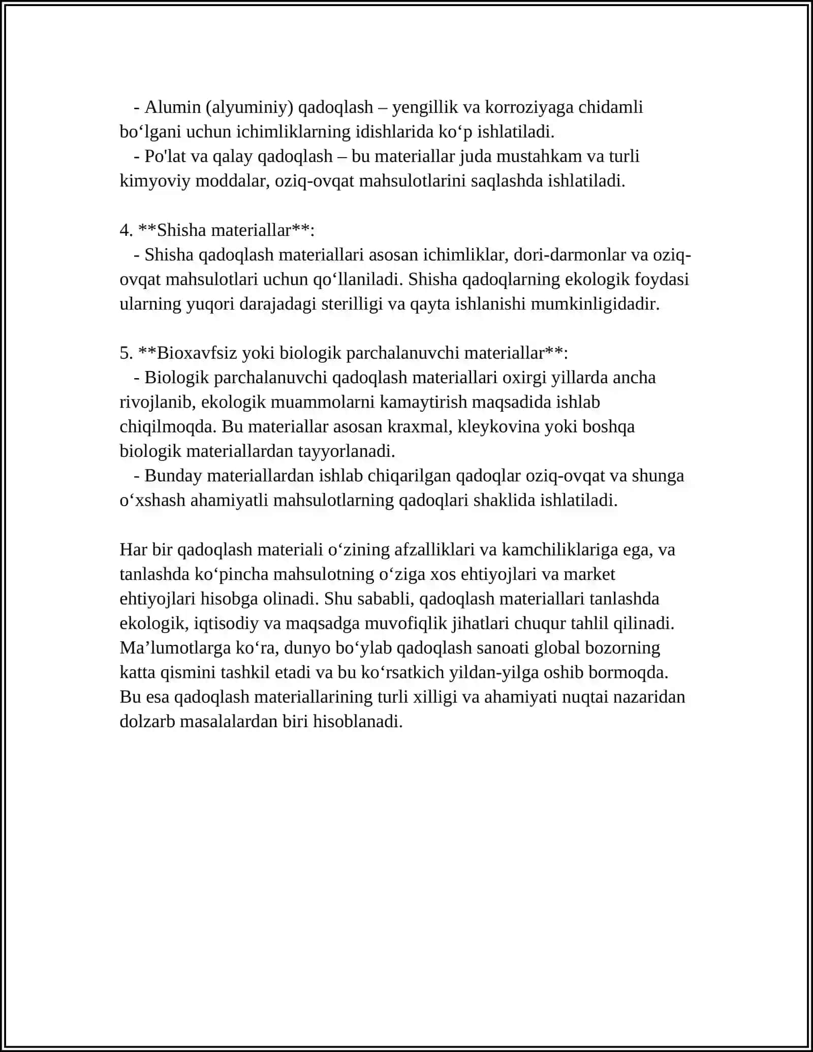 SANOAT QADOQLARI 4