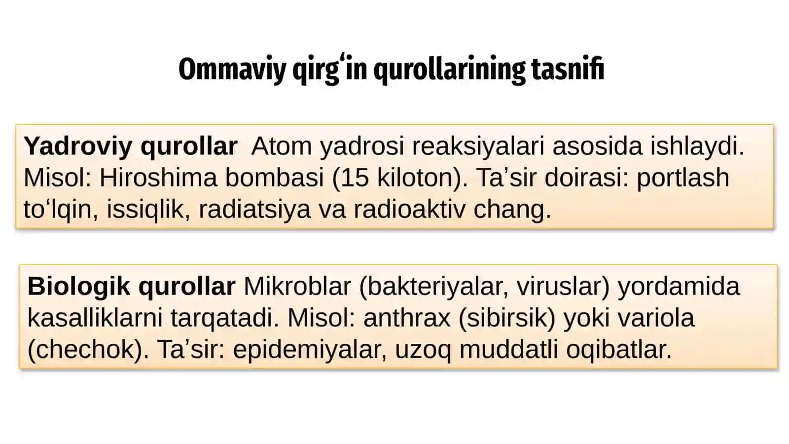 Ommaviy qirg'in qurollari haqida tushuncha 4