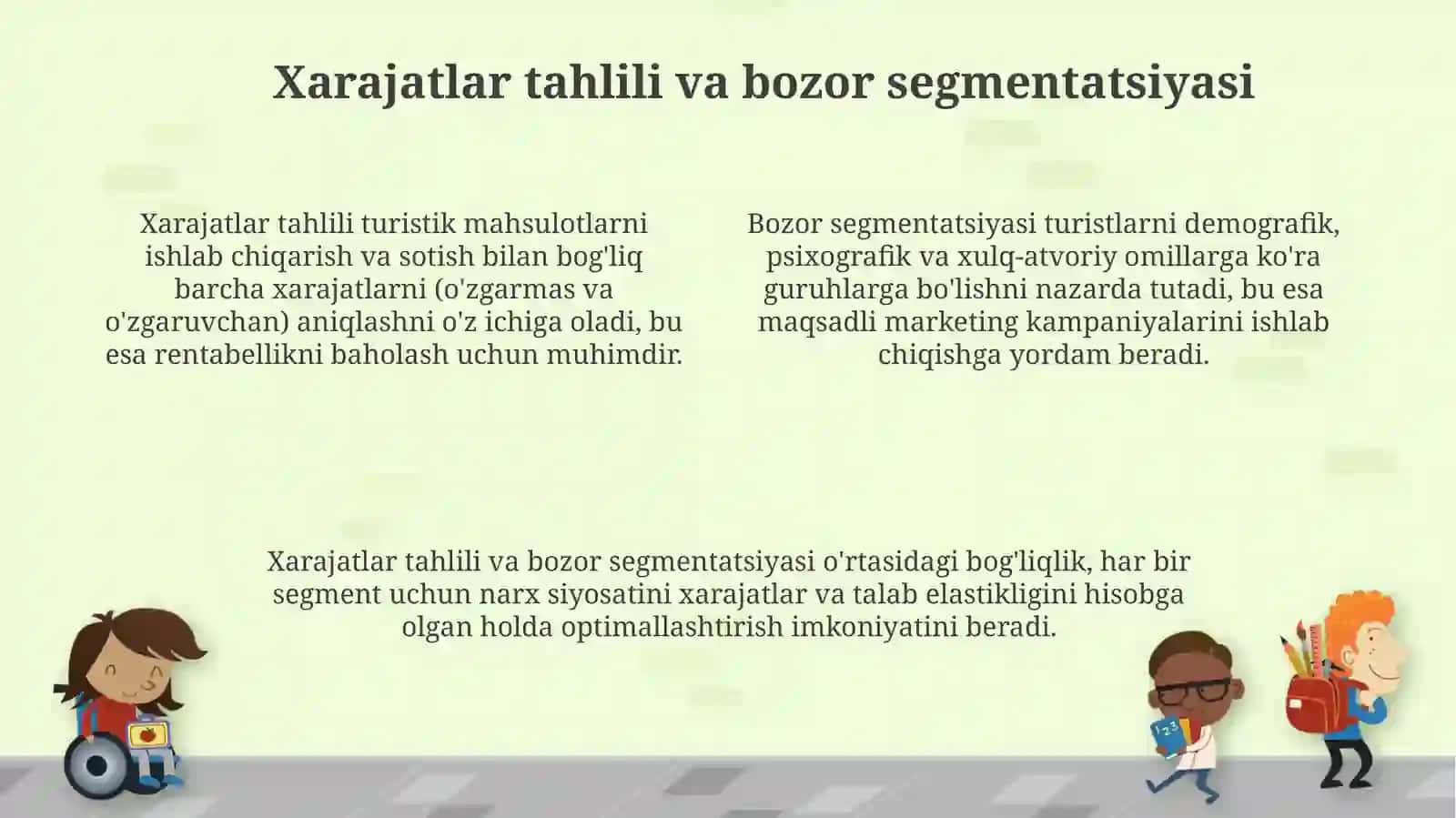 Turizmda narx siyosati va narx belgilash 4