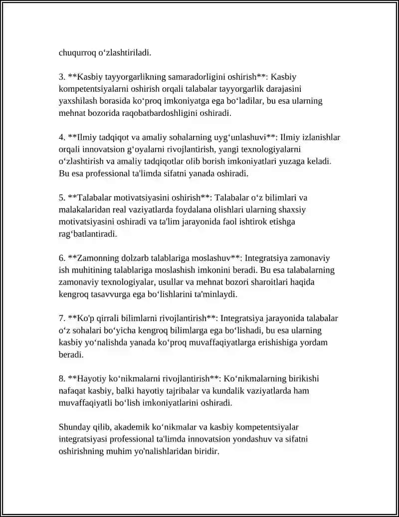 PROFESSIONAL TAʼLIMIDA AKADEMIK KOʻNIKMALARNING OʻRNI 4