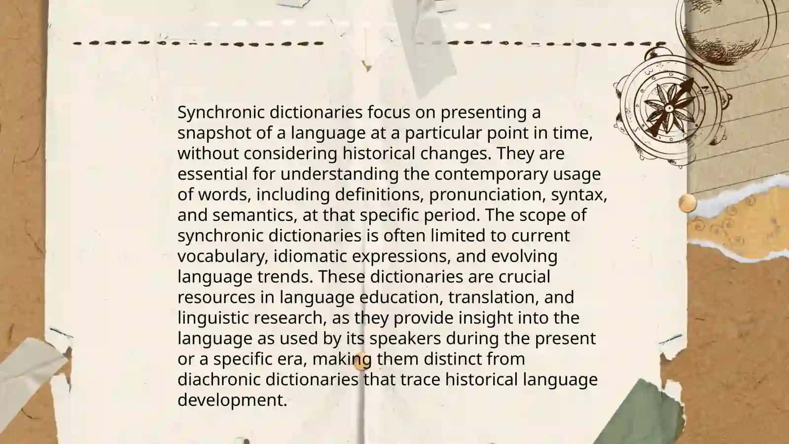 Comparative study of diachronic and synchronic dictionaries 4