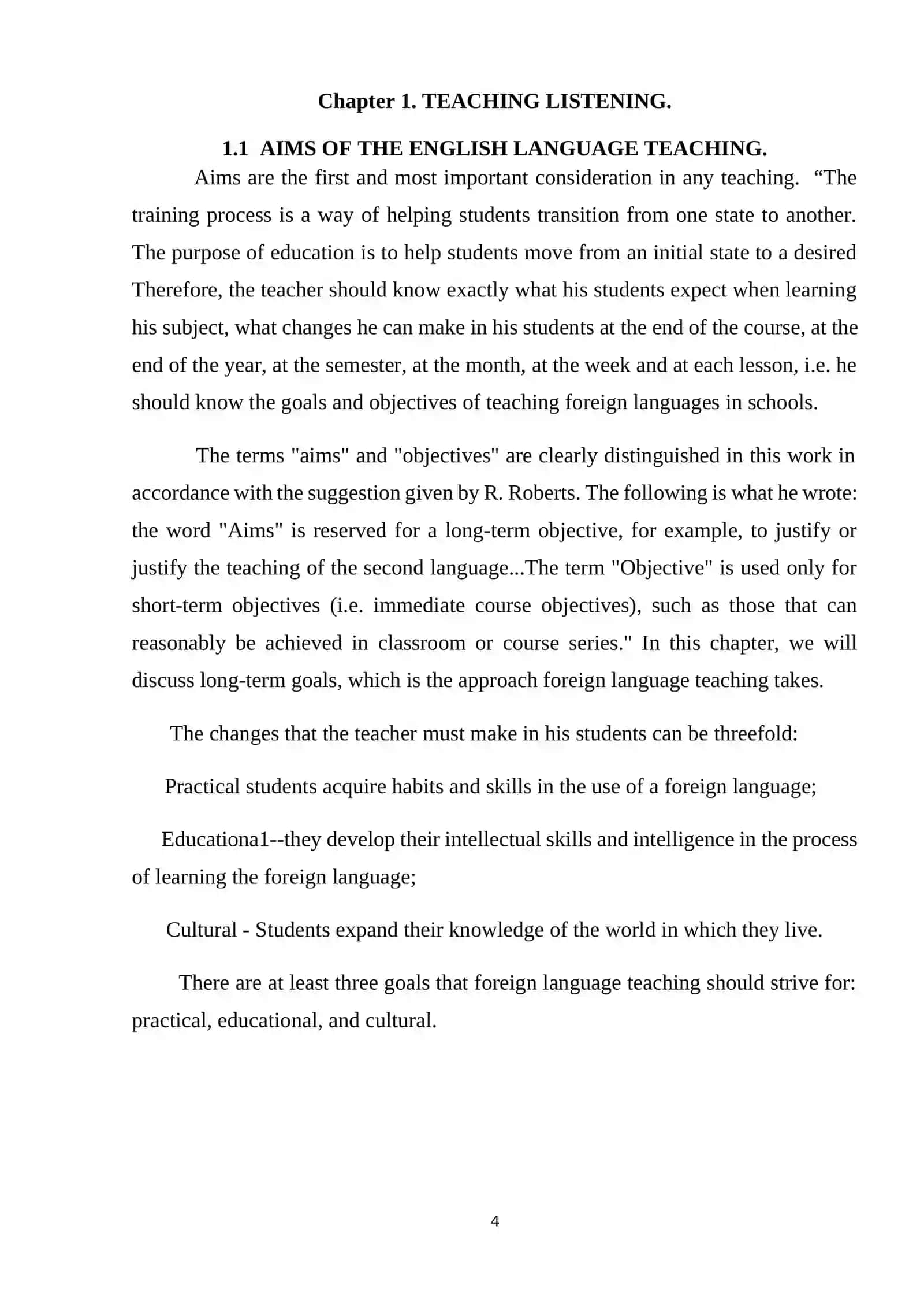 TEACHING LISTENING 4
