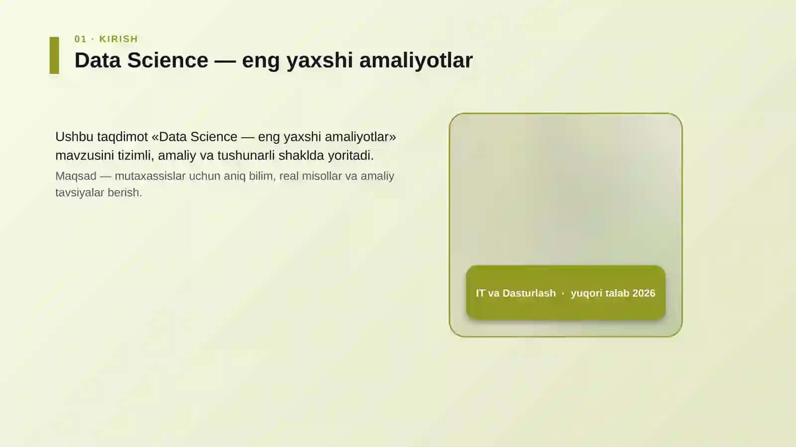 Data Science — eng yaxshi amaliyotlar 4