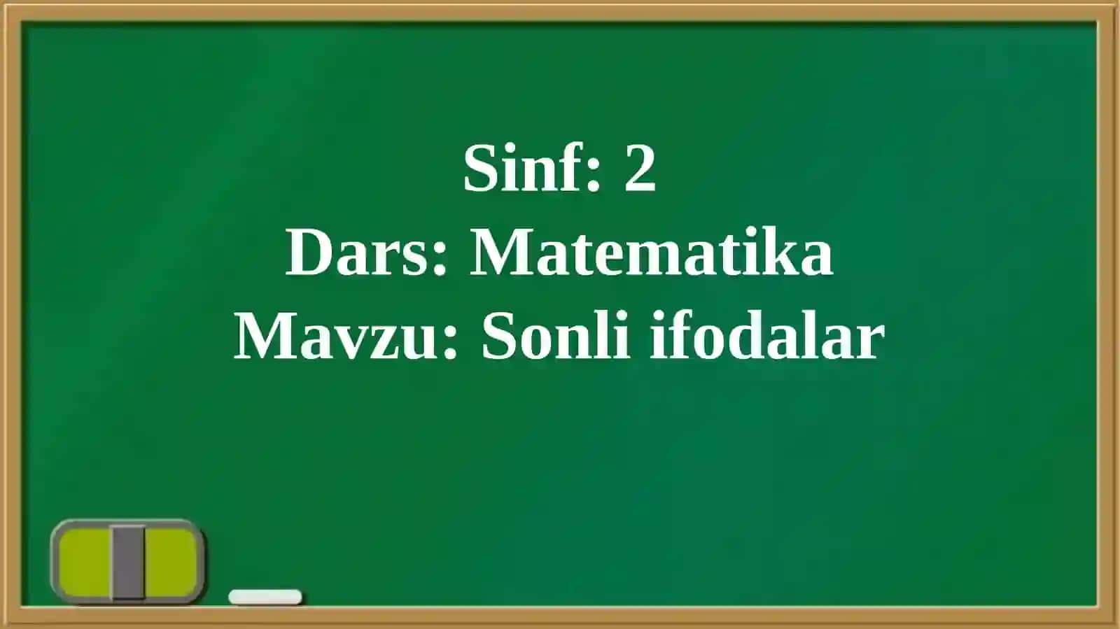 Sonliifodalar 4