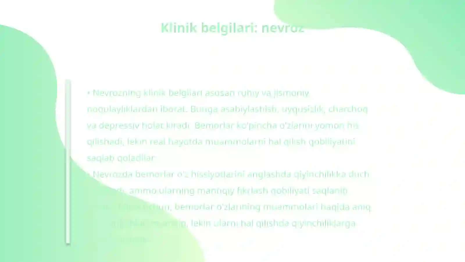 Nevroz va psixoz differerensiyasi 4