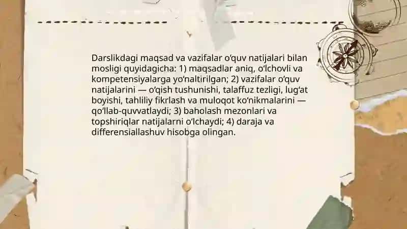 4-sinf oʻqish savodxonligi darsiligi tahlili 4