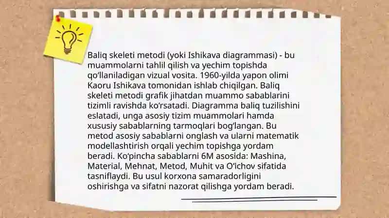 T-chizma va baliq skeleti metodlari 4